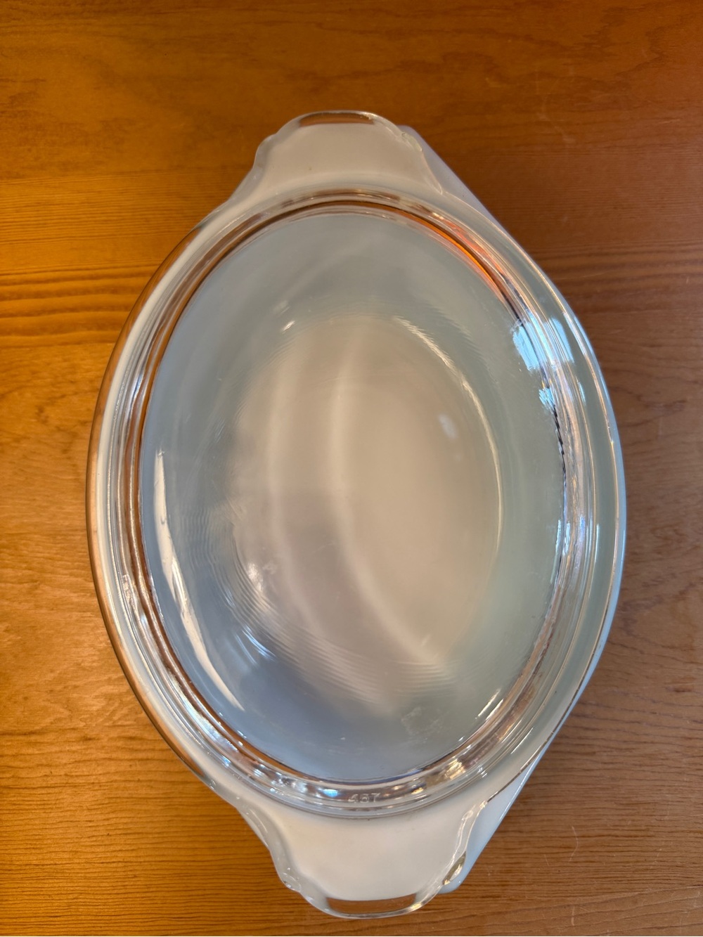 Vintage Pyrex 043 Oval Snowflake Casserole Dish Turquoise White Lid 1.5 Quart - Picture 5 of 9